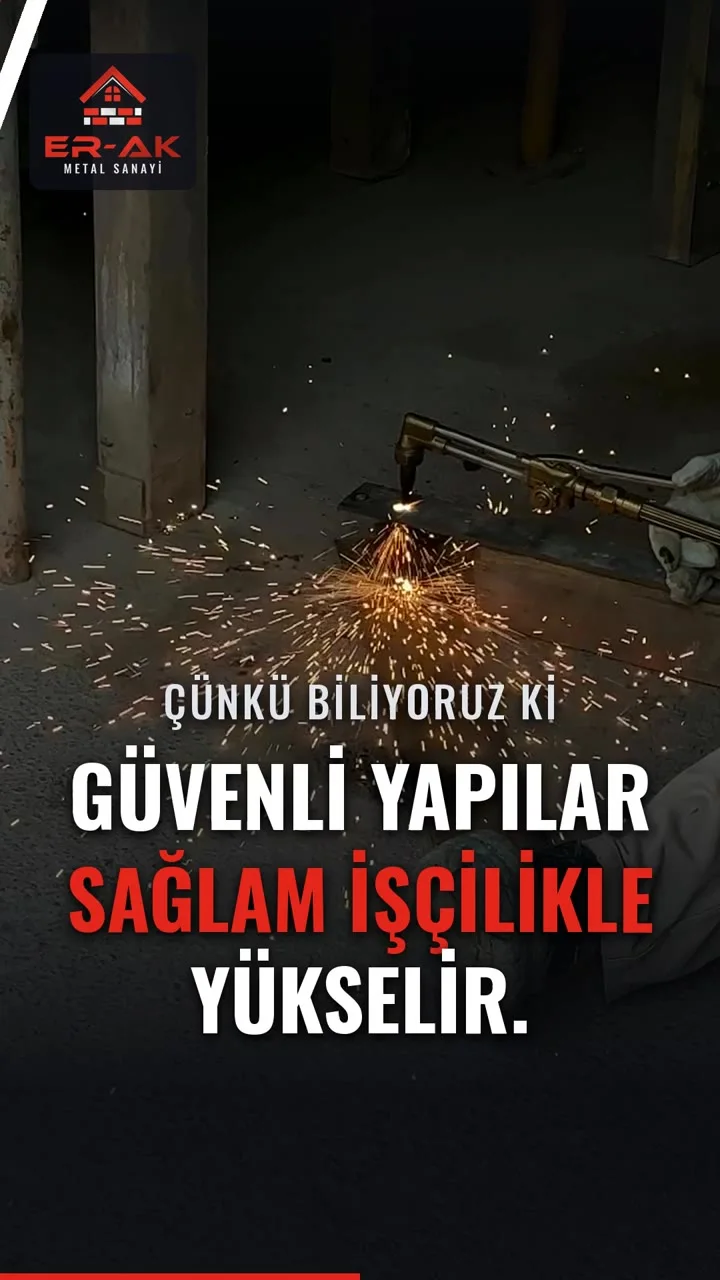 ER-AK Metal Sanayi — Dikey Tanıtım Reklamı